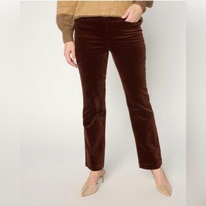 Diane Gilman “as is” size 4p Brown Velveteen stretch Pants NEW